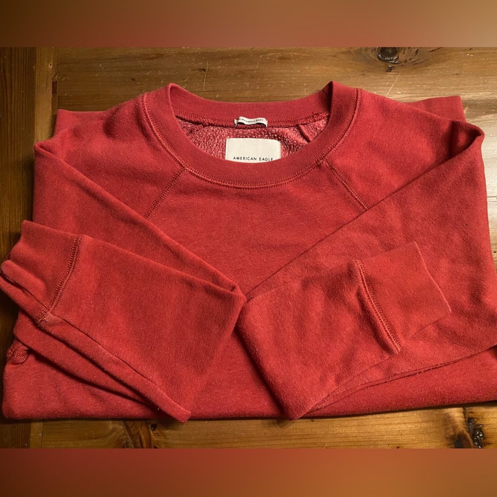 American Eagle Red Crewneck Sweater size xs